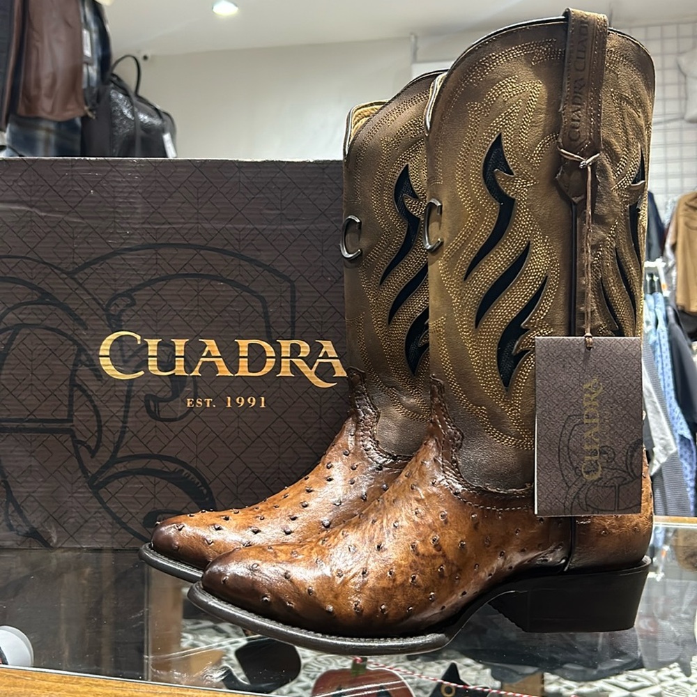 NIB Cuadra Ostrich Boots